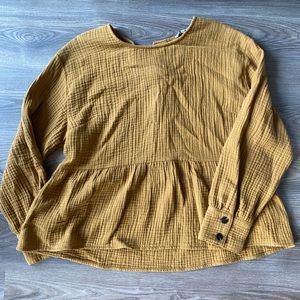 Madewell Yellow long Sleeve Top